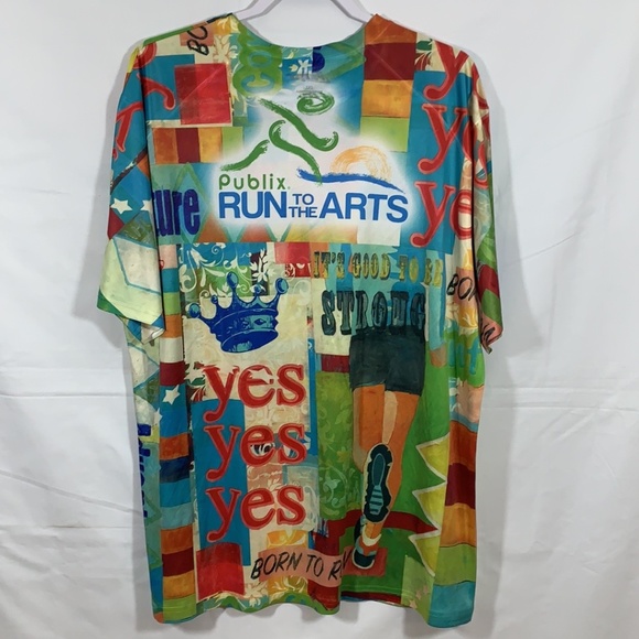 ArtFest Run To The Arts Performance Running T- Shirt Tee full Color Sz 2XL Rare - Picture 3 of 11